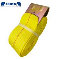 4inches 15 M High Tenacity Yellow Woven Polyester Webbing Tow Strap